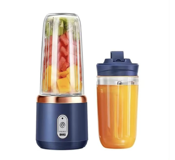 HORTUSCLEAR Portable Electric Juicer Cup Blender, 400 ml Capacity, USB Rechargeable Base with Detachable Cups